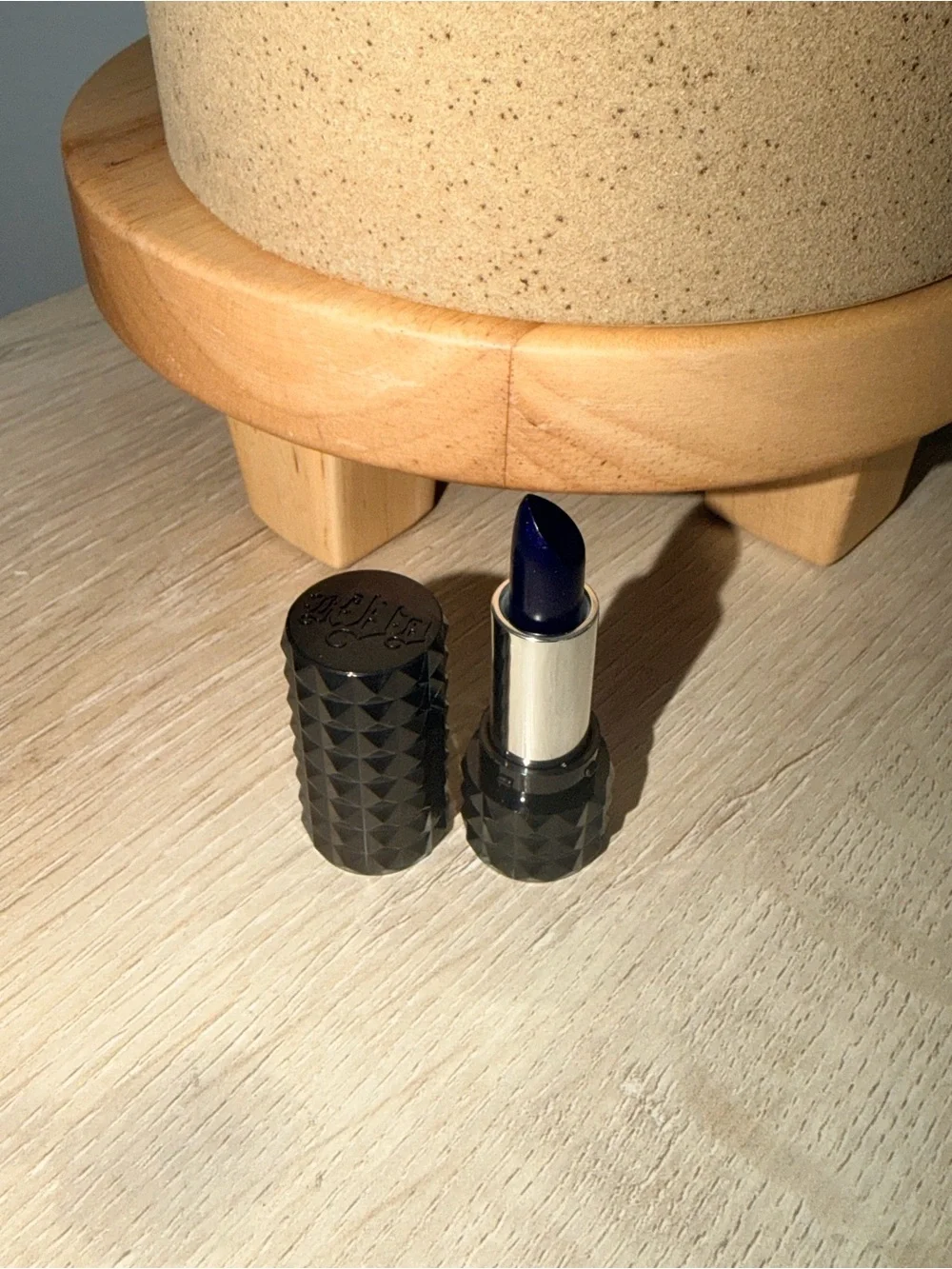 Kat Von D Studded Kiss Lipstick – Shade: POE (Deep Navy Blue) TRAVEL SIZE